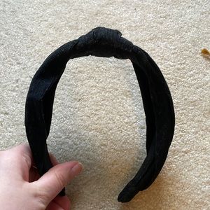 EUC Corduroy Black Knotted Headband